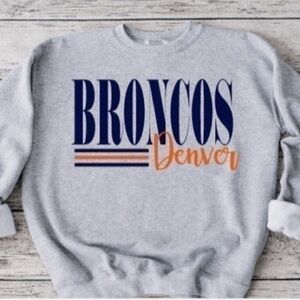 Broncos Stripe Crewneck